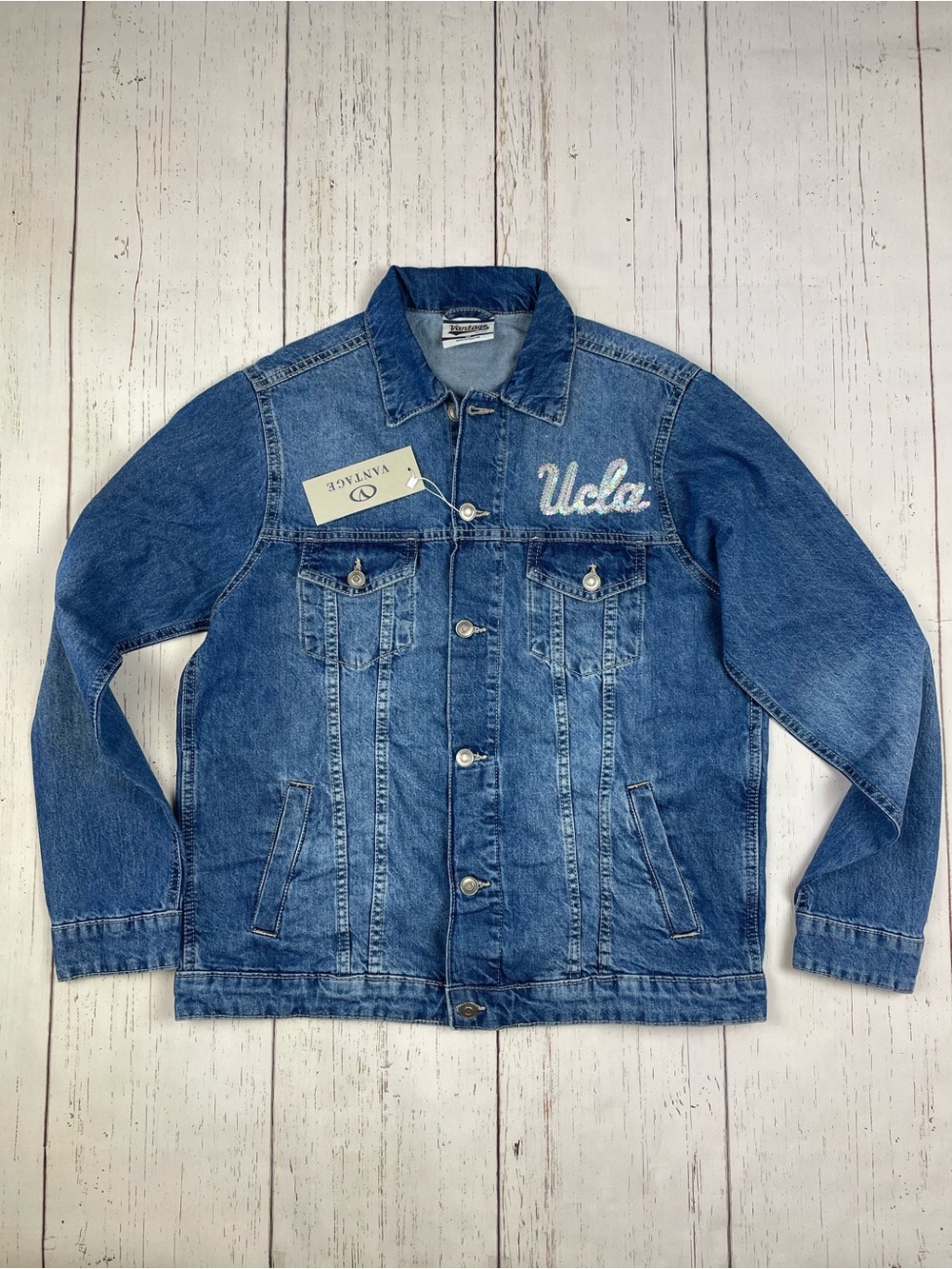 UCLA Bruins Sequin Script Logo Denim Jacket